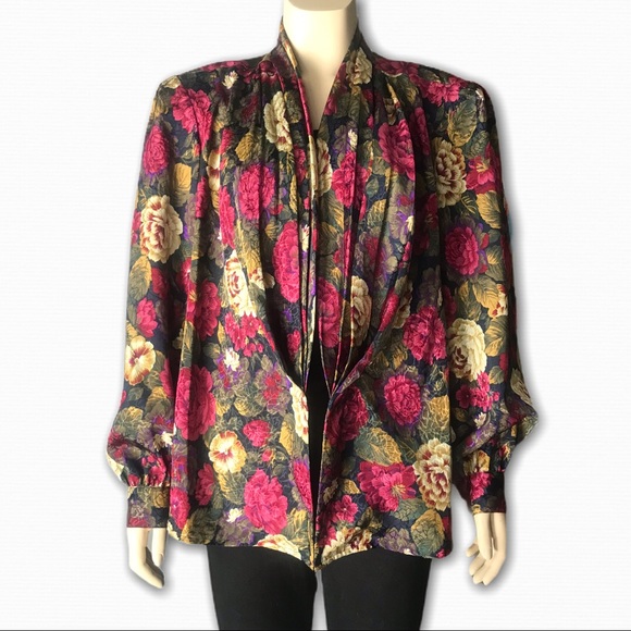 Vintage Floral Blazer by Westbound Size 12 - Picture 3 of 6